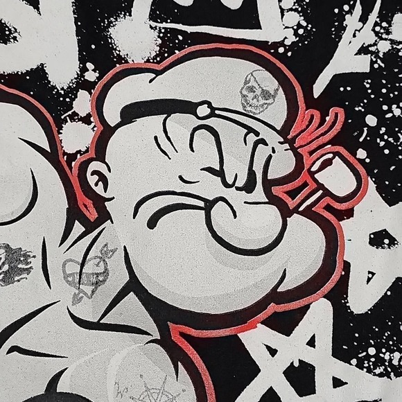 Popeye Beast Mode Graphic Tee Shirt Large - Picture 5 of 8